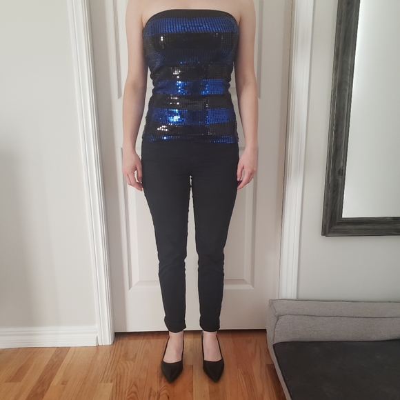 Sequin Strapless Top - Picture 3 of 3